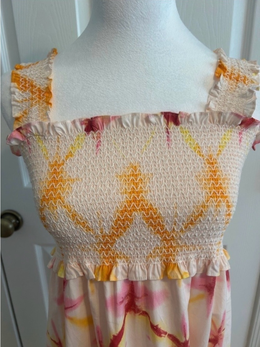 Rails Off White Maxi Dress with Pink & Yellow Tie-Dye - Picture 10 of 10